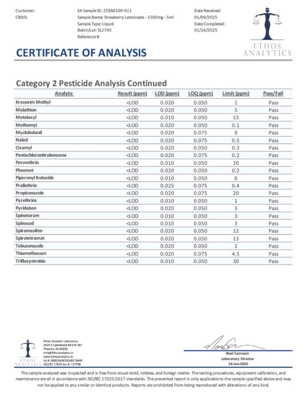 CBDfx | CBD Vape – Strawberry Lemonade – 1500mg Disposable Vape Pen - Image 3