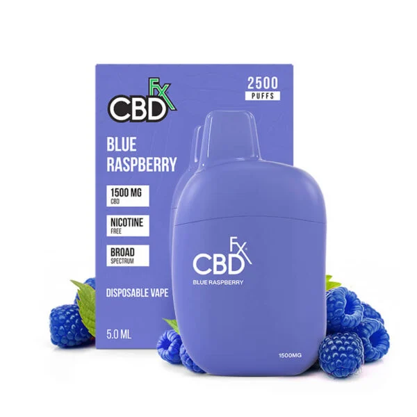 CBDfx | CBD Vape – Blue Raspberry – 1500mg Disposable Vape Pen