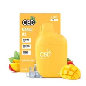 CBDfx | CBD Vape – Mango Ice – 1500mg Disposable Vape Pen
