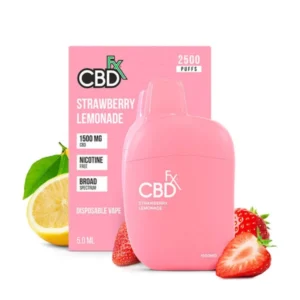 CBDfx | CBD Vape – Strawberry Lemonade – 1500mg Disposable Vape Pen
